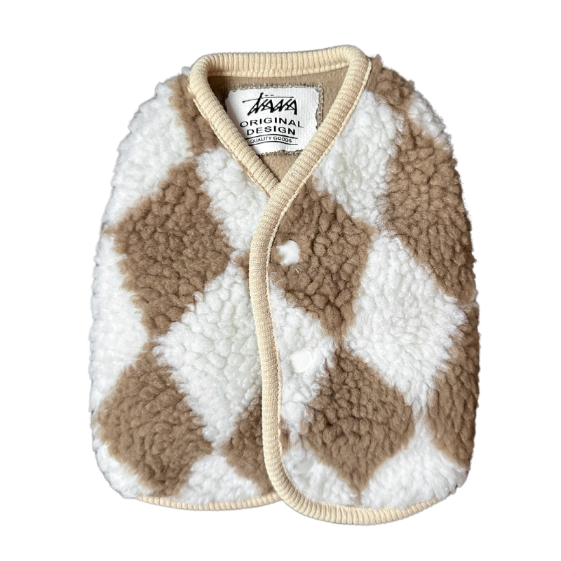 Veste sans manches en sherpa - Camel
