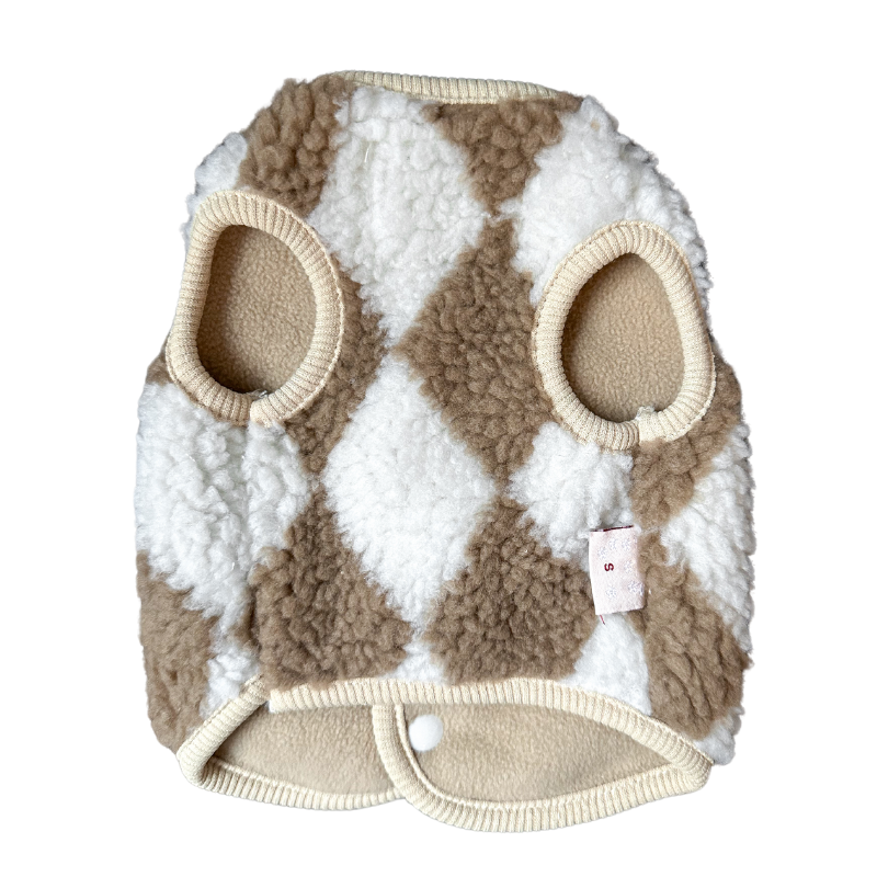 Sherpa Sleeveless Jacket - Tan