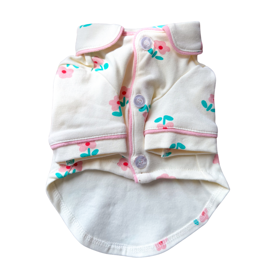 Chemise de pyjama à motifs floraux