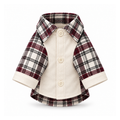 Plaid Button-Up Shirt Jacket - Burgundy