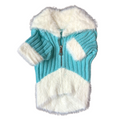 Gilet à col en fausse fourrure - Bleu sarcelle