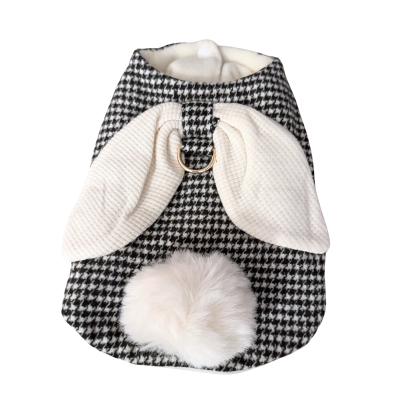 Veste lapin pied-de-poule