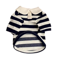 Striped Polo - Navy Blue