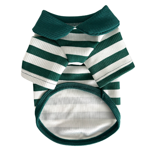 Striped Polo - Green