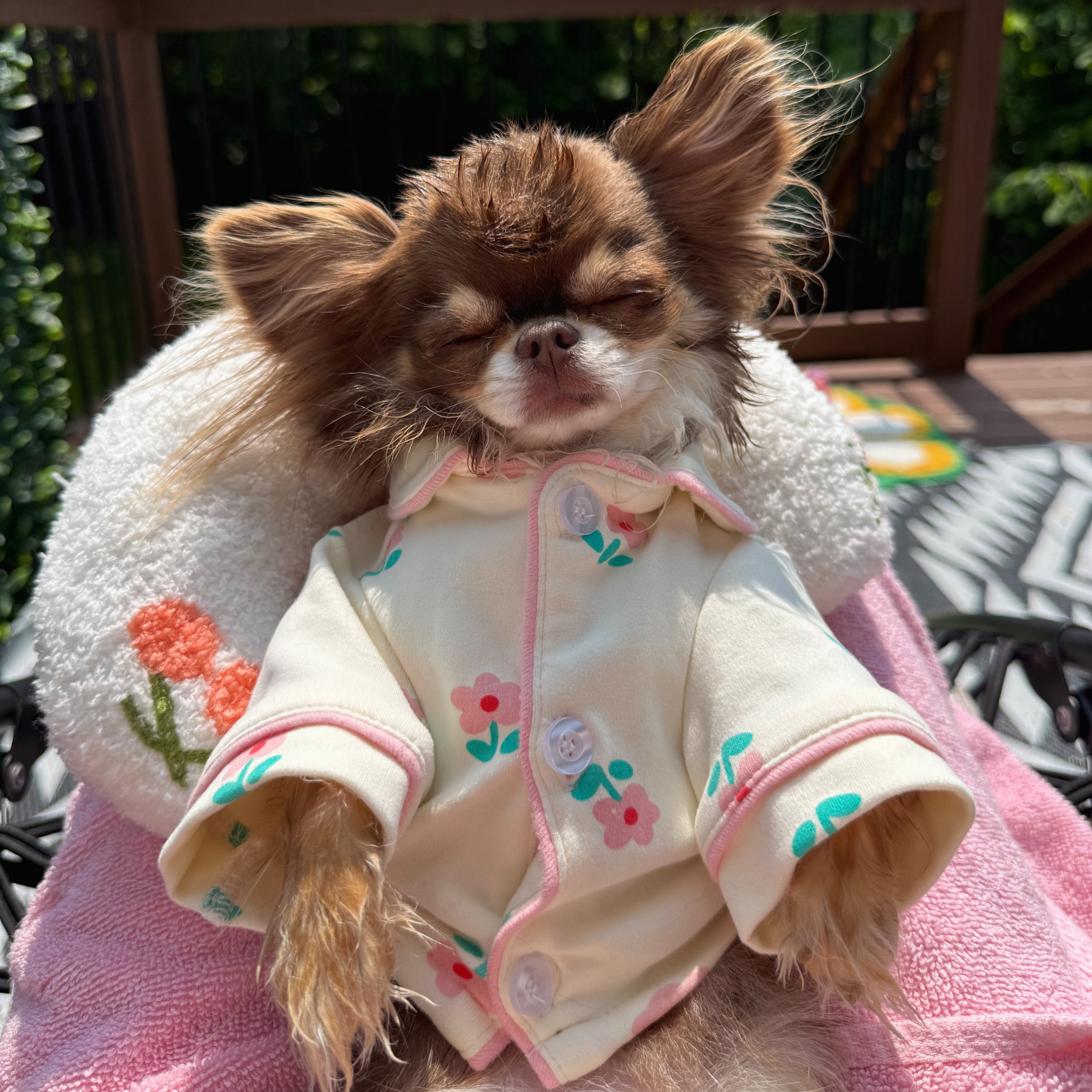 Chemise de pyjama à motifs floraux