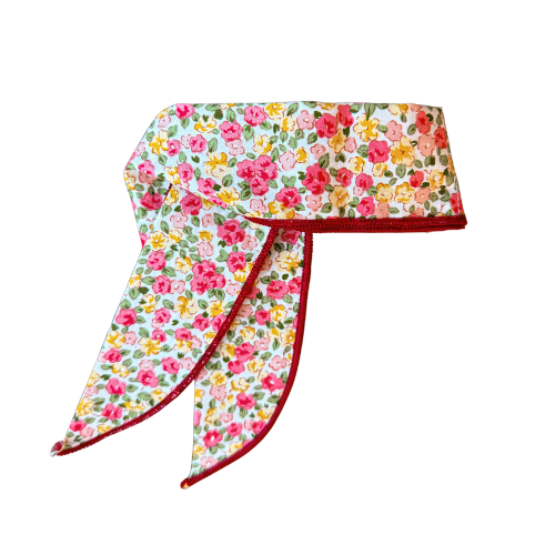 Floral Bandana Scarf - Red