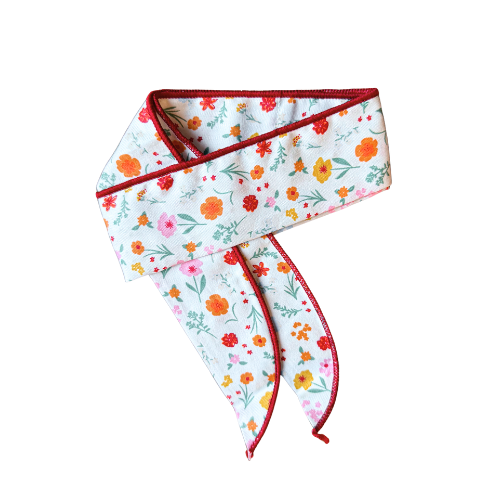 Floral Bandana Scarf - White