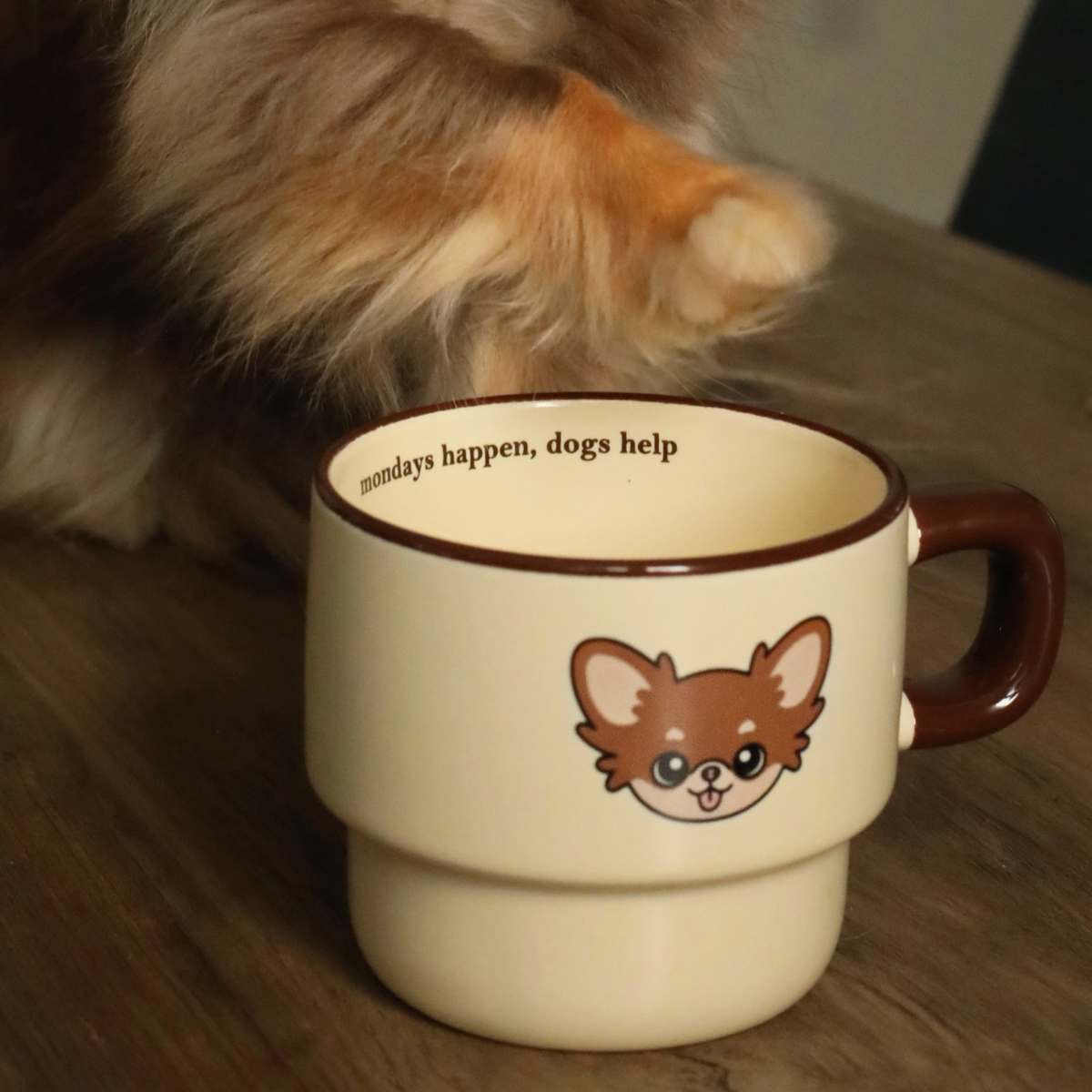 Tasse Lou the Chichi – "Mondays happen, dogs help"