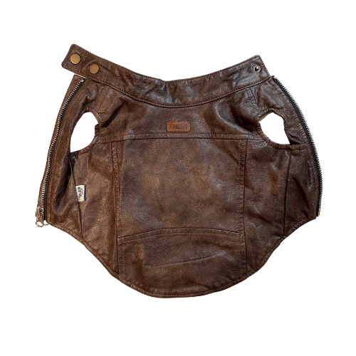 Veste sans manches en similicuir