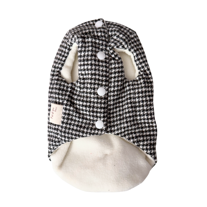 Veste lapin pied-de-poule