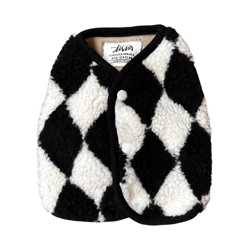 Veste sans manches en sherpa - Noir