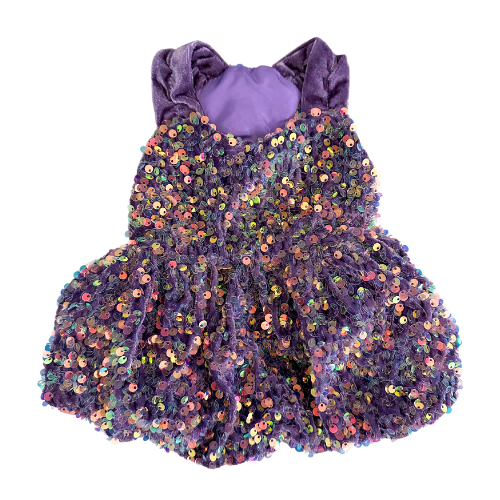 Robe violette à paillettes