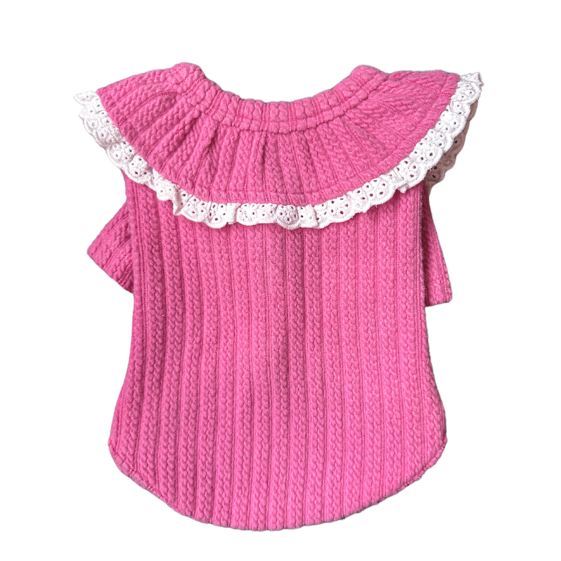 Cardigan à col Claudine - Rose