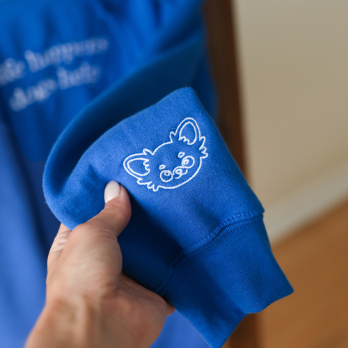 Hoodie “Life happens, dogs help” - Unisexe