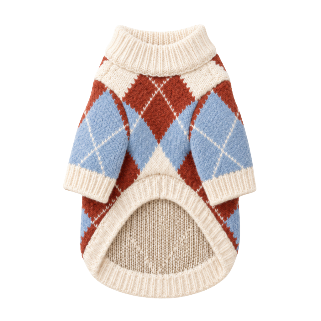 Classic Argyle Knit Sweater
