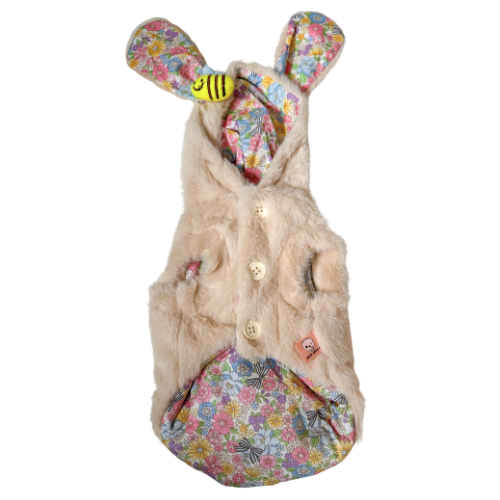 Bunny Button-Up Vest - Beige