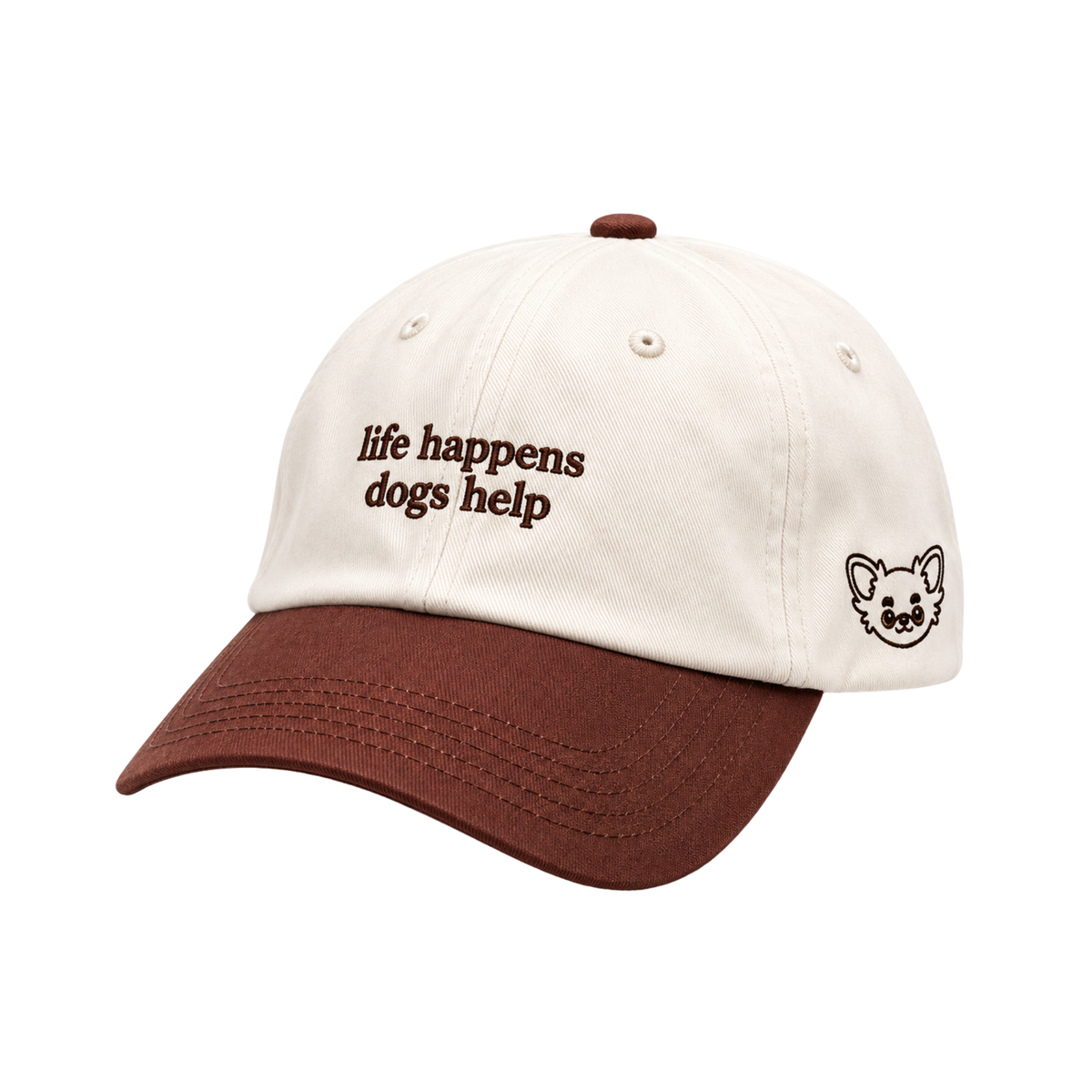 Lou the Chichi Cap - "Life happens, dogs help"
