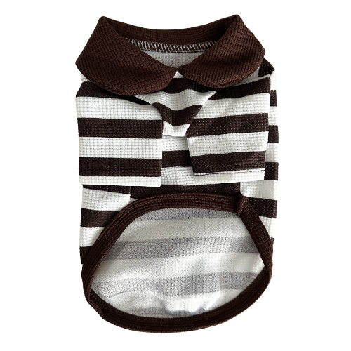 Striped Polo - Brown