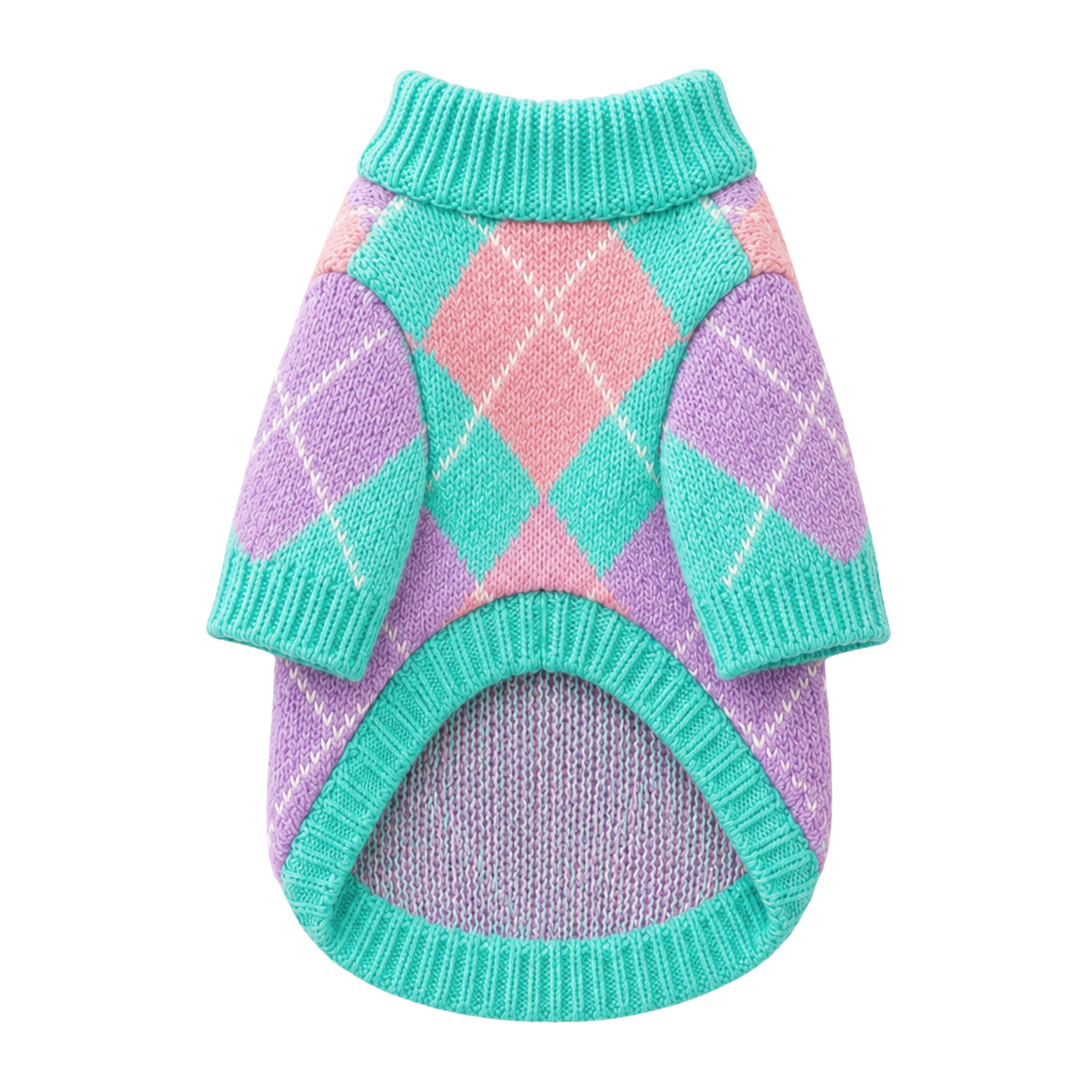 Pastel Argyle Knit Sweater