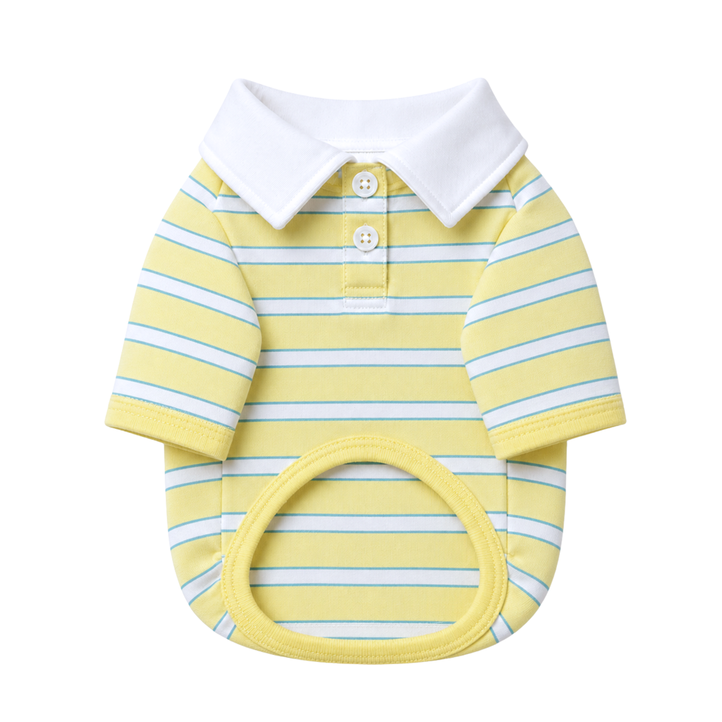 Polo rayée - Jaune