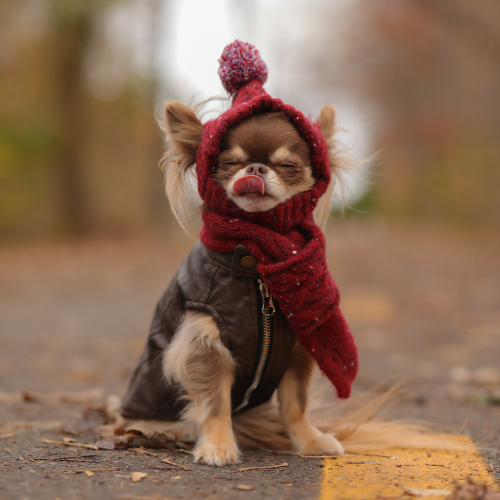 Cozy Knit Hat and Scarf Set - Red