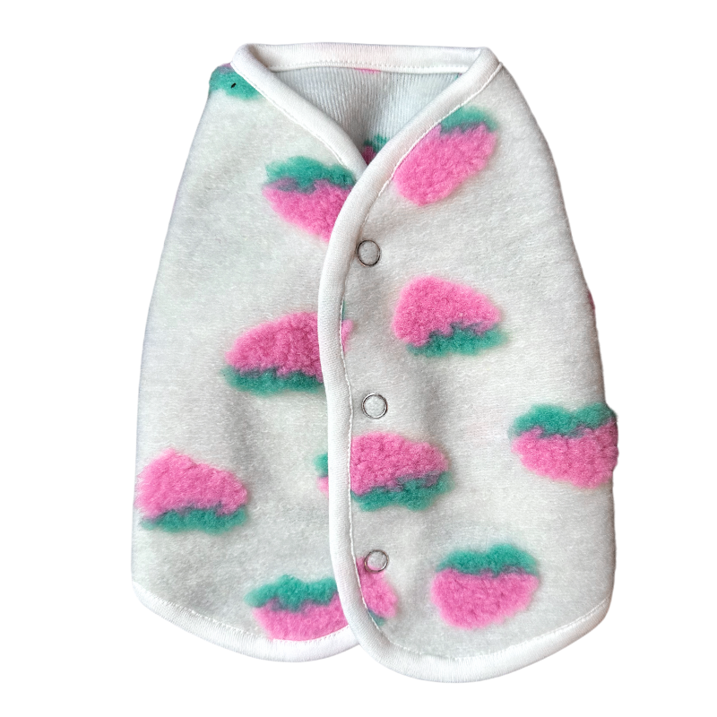 Manteau sans manches fraises