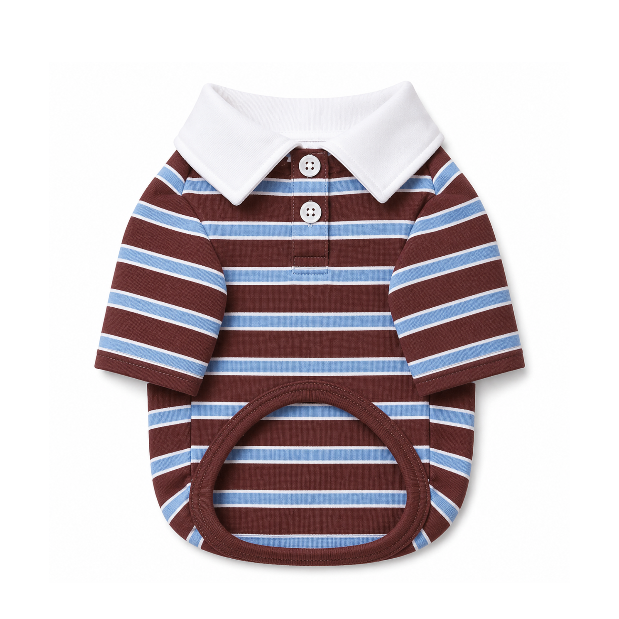 Striped Polo - Brown