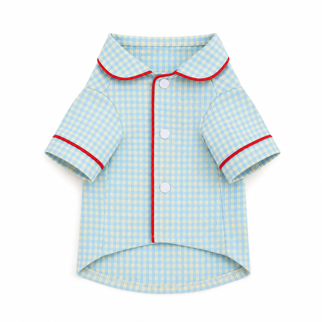 Gingham Pajama Shirt