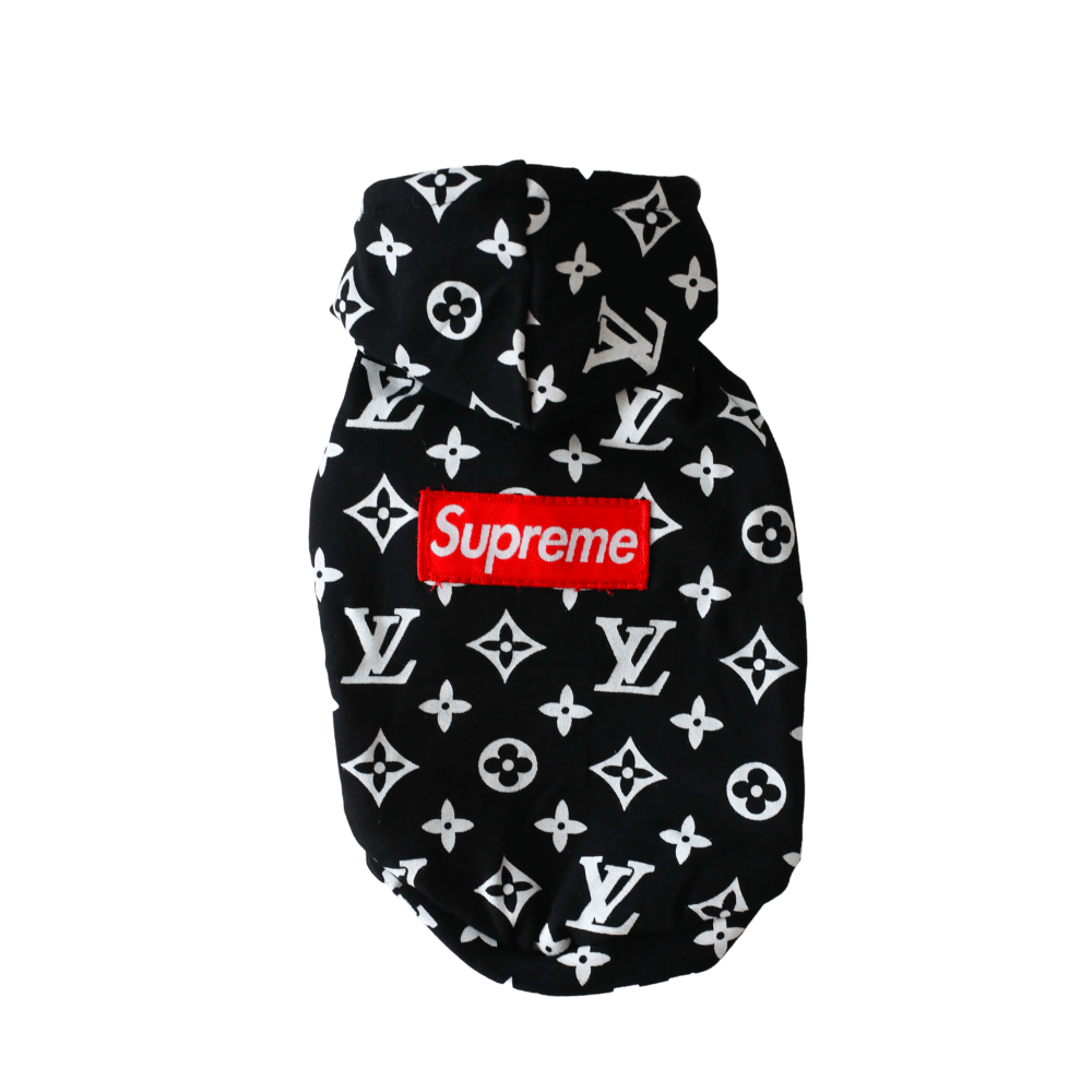 Louis vuitton 2025 supreme dog hoodie